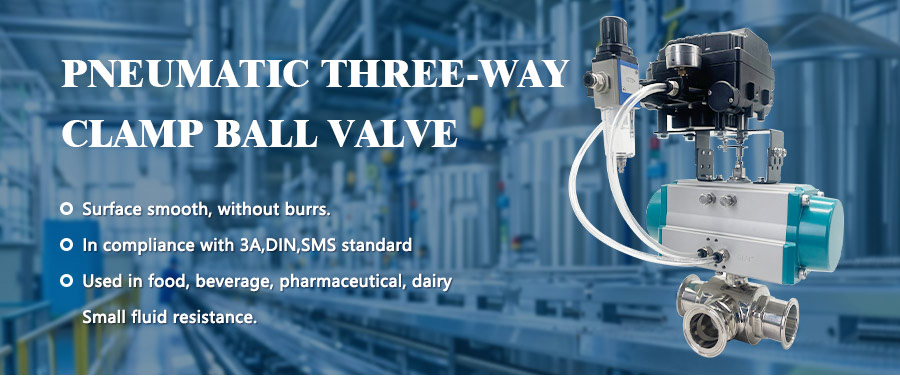 气动三通卡箍球阀+定位器_01 气动三通卡箍球阀+定位器 _01