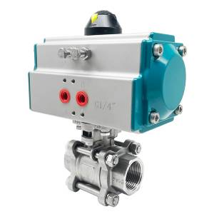 Pneumatic 2 Way Threaded Ball Valve válvula de espreguiçadeira com rosca de 2 vias pneumáticas 2 PC 2 PC