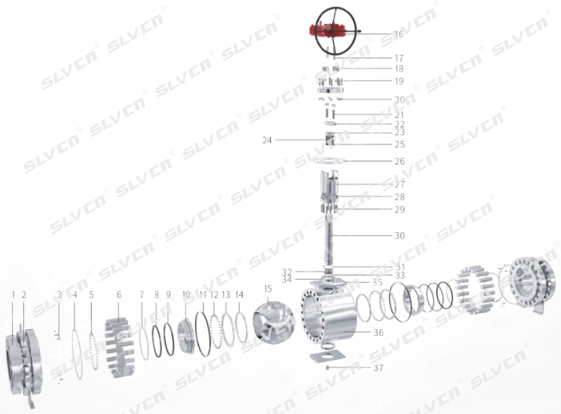 Ball valve structure Classe900