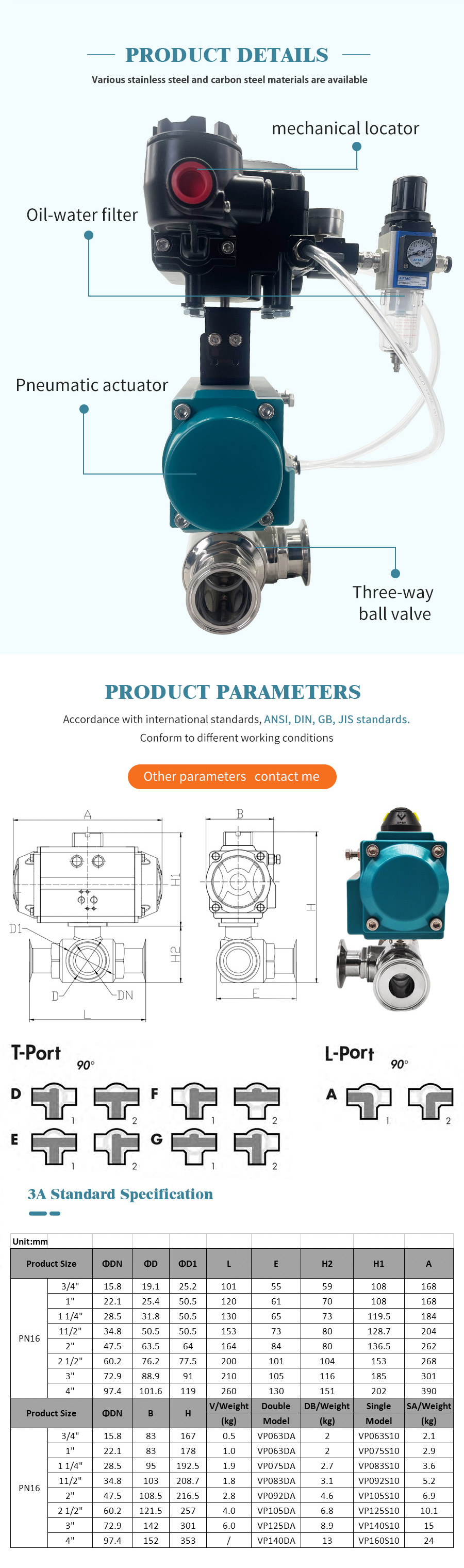 气动三通卡箍球阀+定位器_03 气动三通卡箍球阀+定位器 _03