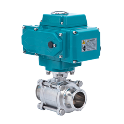 Válvula de esfera de braçadeira sanitária elétrica