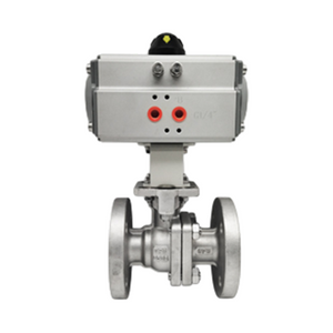 Válvula de esfera de flange de alta temperatura pneumática