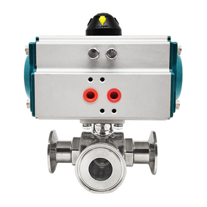 Pneumática Válvula de Bola Sanitária de 3 vias