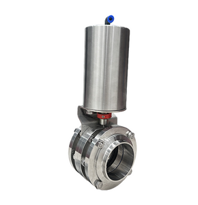 Válvula de borboleta pneumática de aço inoxidável sanitário