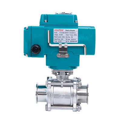 V&aacute;lvula de esfera de bra&ccedil;adeira sanit&aacute;ria el&eacute;trica