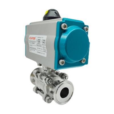 Válvula de esfera sanitária pneumática