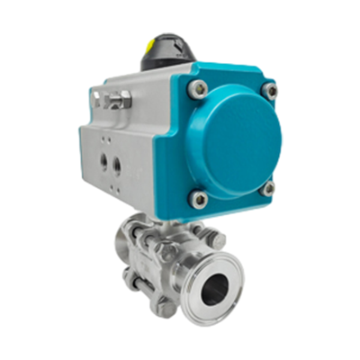 Válvula de esfera sanitária pneumática