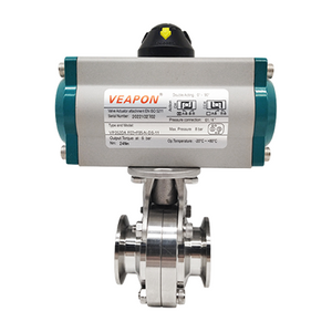 Válvula de borboleta de aço inoxidável sanitária pneumática