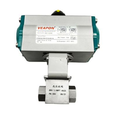 Válvula de esfera de alta pressão pneumática