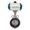 Válvula de borboleta de aço inoxidável pneumática