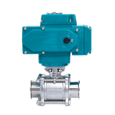 Válvula de esfera de braçadeira sanitária elétrica