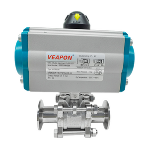 Válvula de esfera sanitária pneumática