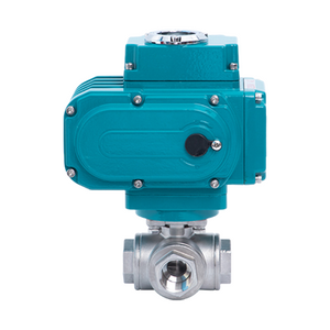 Válvula elétrica de bola de rosca elétrica de 3 vias
