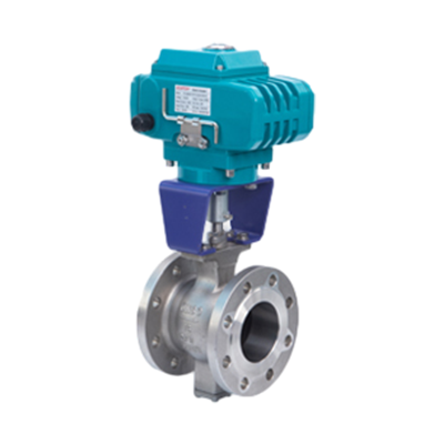 Válvula esférica flangeada elétrica com padrão V