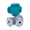 Válvula de esfera flangeada elétrica de 3 vias