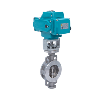 Válvula de borboleta com deslocamento triplo elétrico