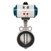 Válvula de borboleta de aço inoxidável pneumática
