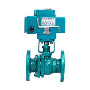 Válvula de esfera elétrica revestida com flúor