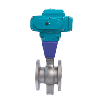 Válvula esférica flangeada elétrica com padrão V