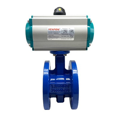 Válvula de borboleta flangeada pneumática