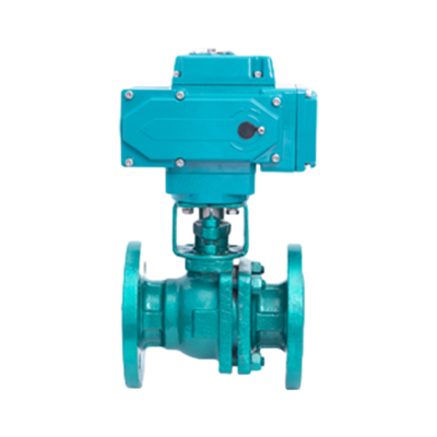 Válvula de esfera elétrica revestida com flúor