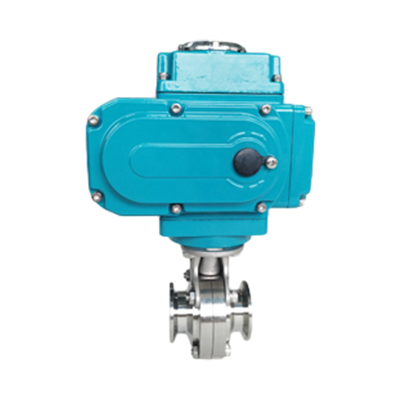 Válvula de borboleta de aço inoxidável higiênico elétrico