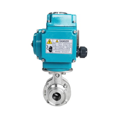 Válvula de borboleta de aço inoxidável higiênico elétrico