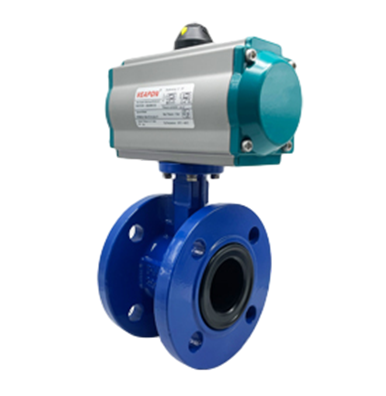 Válvula de borboleta flangeada pneumática