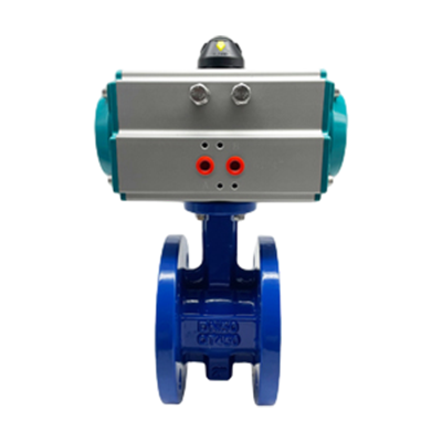 Válvula de borboleta flangeada pneumática