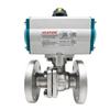 Válvula de esfera de flange pneumática