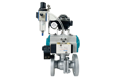 Válvula de esfera flangeada de aço carbono pneumático com interruptor limite