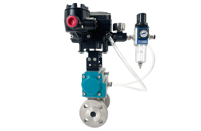 Válvula de esfera flangeada de aço carbono pneumático com posicionador