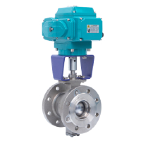 Válvula de esfera flangeada elétrica de 3 vias