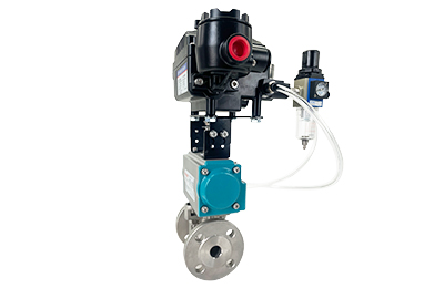 Válvula de esfera flangeada de aço carbono pneumático com posicionador