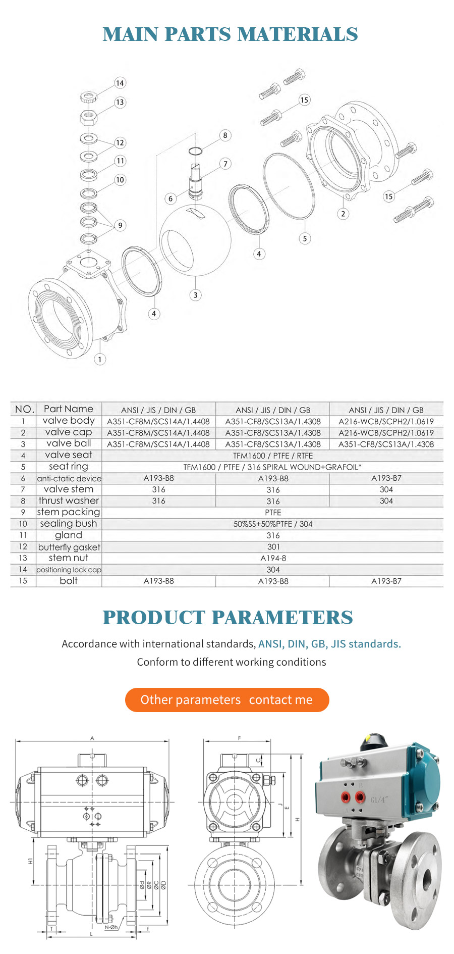 气动碳钢法兰球阀+限位开关 _04