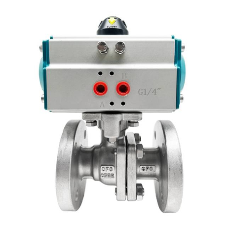 V&aacute;lvula de esfera de flange pneum&aacute;tica