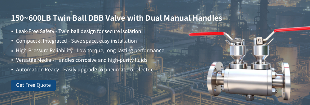 V&aacute;lvula de esfera dupla DBB manual