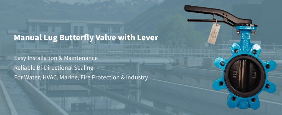 Válvula de borboleta manual com alça