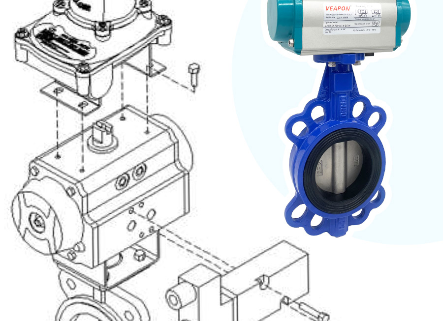 气动对夹蝶阀 _12气动对夹