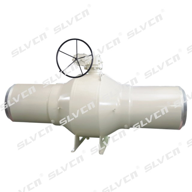 V&aacute;lvula de esfera munh&atilde;o DBB totalmente soldada com extens&otilde;es de tubo e opera&ccedil;&atilde;o de engrenagem