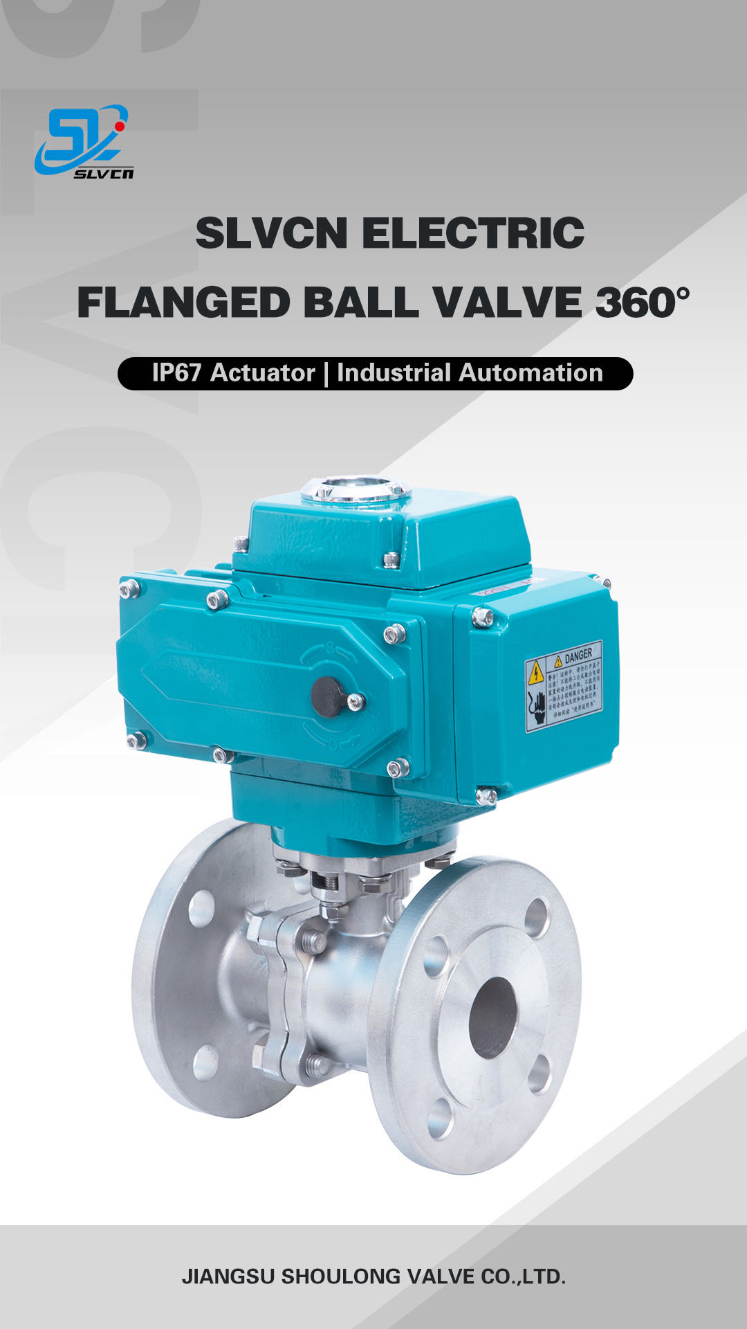 V&aacute;lvula esfera el&eacute;trica flangeada SLVCN 360&deg;